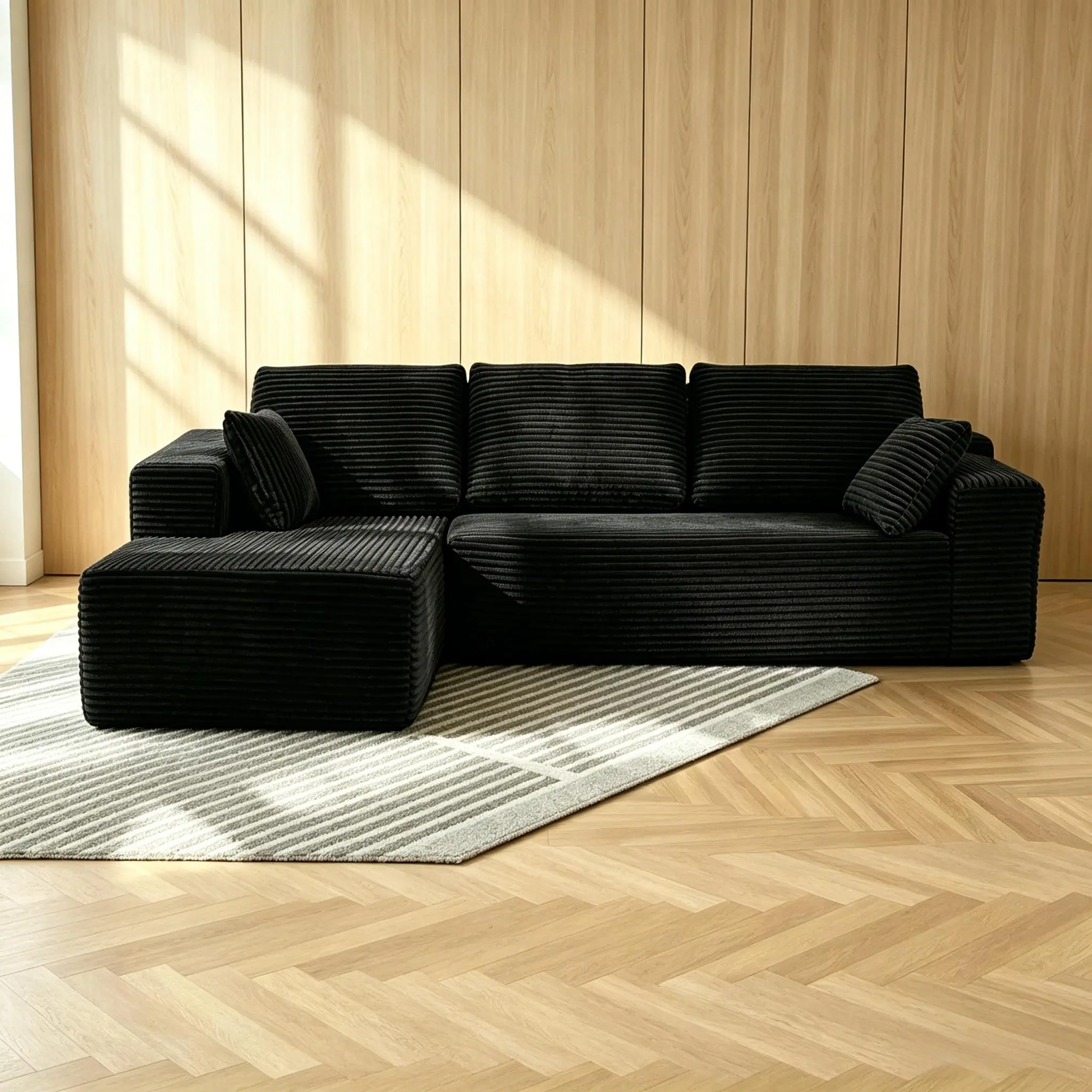 L-Shape Chaise Cloud Sectional Boneless Couch Modular Chenille Upholstered Deep Seating Living Room Furniture No-Assembly High-Density Foam Plush Oversized Rivet Leather Loveseat with Storage Massage Gaming Recliner Compression Bed for Apartments Sofa