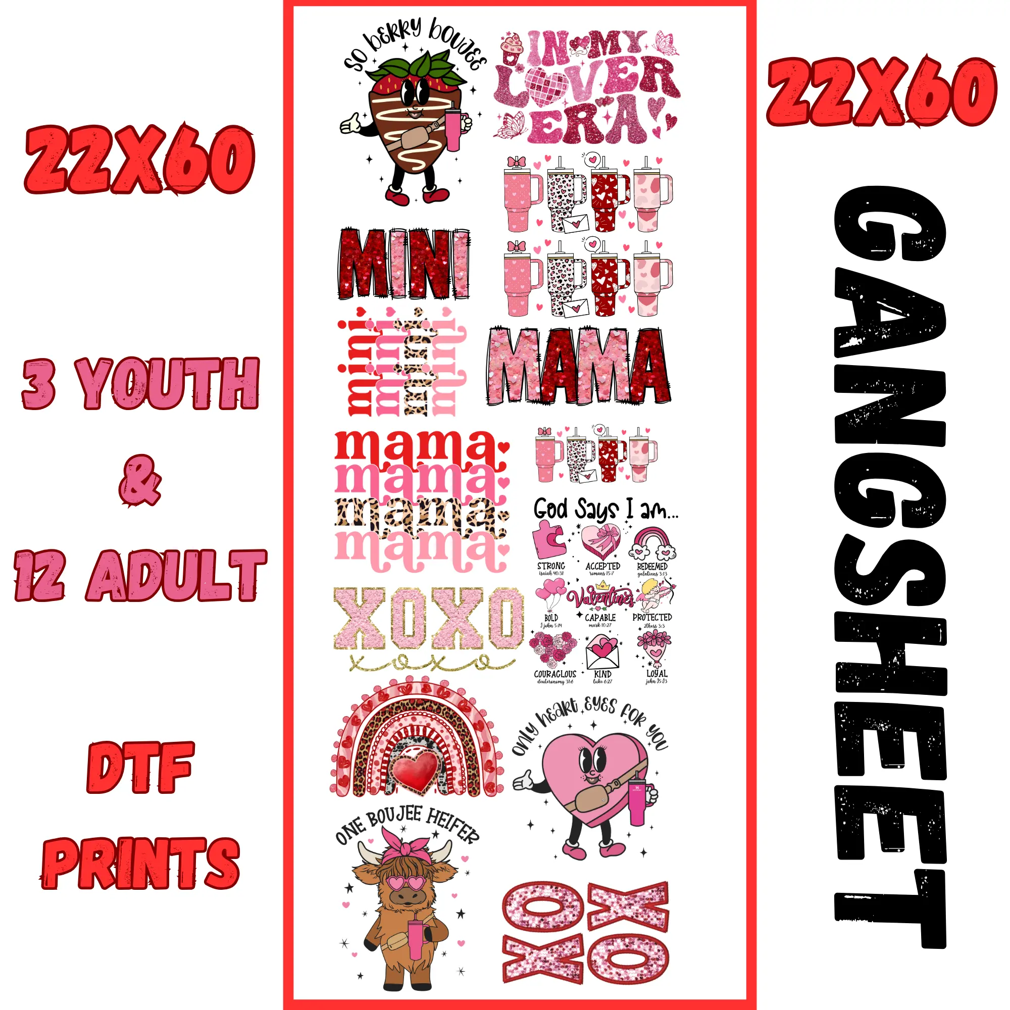 DTF VALENTINES GANGSHEET (22x60)