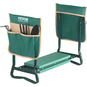 VEVOR Garden Kneeler and Seat, 330 lbs Load Capacity, 8 EVA Wide Pad, Foldable Garden Stool, Kneeling Bench for Gardening with Tool Bag, Gifts for Women, Grandparents, Seniors, Mom and DadVEVOR Super Brand Day