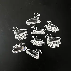 RANDOM Stupid Canadian Wolf Bird Sticker, Heated Rivalry Movie Vinyl Decal, Team Hollanov Laptop Stickers, Hockey Romance LGBT Fan Gift