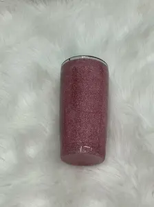 Pink glitter Yeti 20 oz tumbler