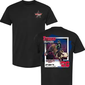 Fresno California PBR Ride Bull 2026 Riding Shirt – Rodeo Event Graphic Tee, Velocity Tour 26 Western Cowboy Shirt for Men & Women, Professional Bull Riding Fan Apparel Gift