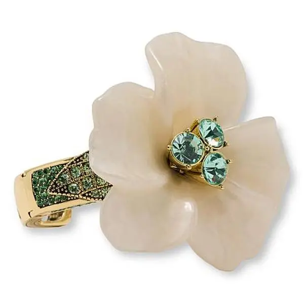 Heidi Daus Glamorous Gardenia Crystal Cuff Bangle Bracelet Heidi Daus Glamorous Gardenia Crystal Cuff Bangle Bracelet