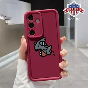 Phone case for Samsung S25 ultra plus S24 S23 S22 Ultra Plus Cartoon shark Advanced fashion gift Shockproof Silicone TPU Bumper Drop Protection Soft Cover Screen Protector Protective