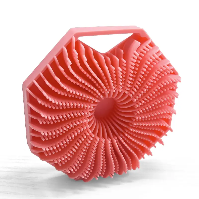 [Hexagonal Bath Brush] Pink