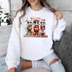 The Nightmare Before Christmas Shirt, Sweatshirt, Hoodie, Jack Skellington Hallothanksmas Shirt, Halloween Shirt, Halloween Party 2024 Shirt