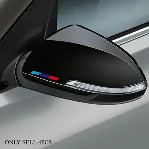 4PCS/SET Hardcore Decor Performance Sport Sticker - Car Decorative Sticker For car side mirrors, backpacks, desktop ornaments. Full of hardcore sharp performance texture. Add cool simple stripe details. A practical choice for decor-loving tuning lovers!