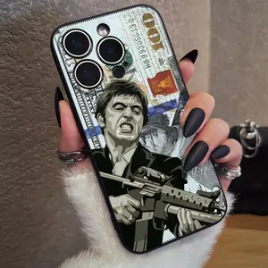 Tony Montana Aesthetic Pattern Phone Case , Soft Silicone , Fully Protected and Shockproof For iPhone 17 16 15 Pro Max 14 17Pro 13 12 11 XSMAX Plus Air Cover