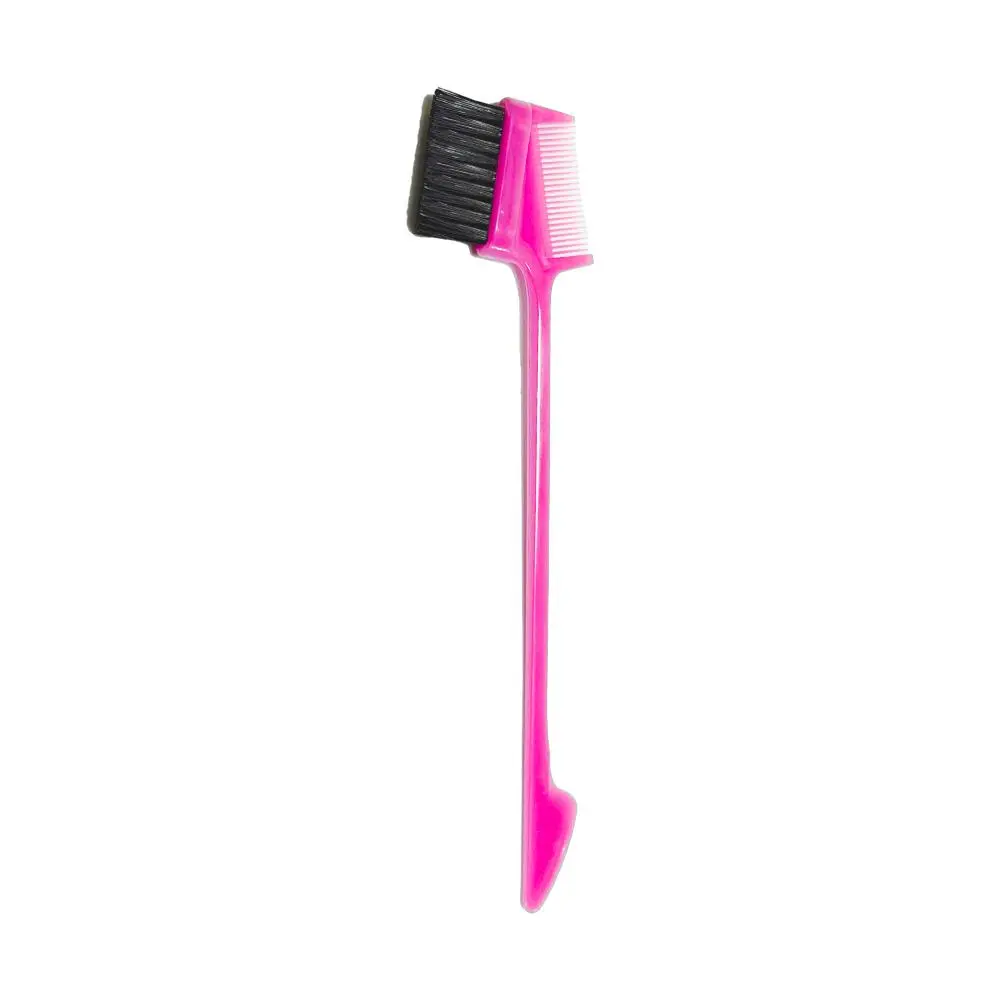 Edge brush, soft-bristle smoothing brush, styling brush, rat-tail comb, natural eyebrow brush for women, fringe and lash brush; color cannot be specified; one random color will be shipped from a selection of options