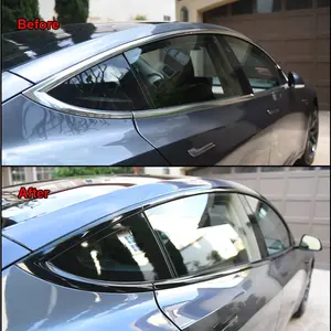 New 2026 3/5/7/10CM Glossy Black Vinyl Tape Window Trim Film Stripe For Car Interior Hood Roof Decal car decor accessories
