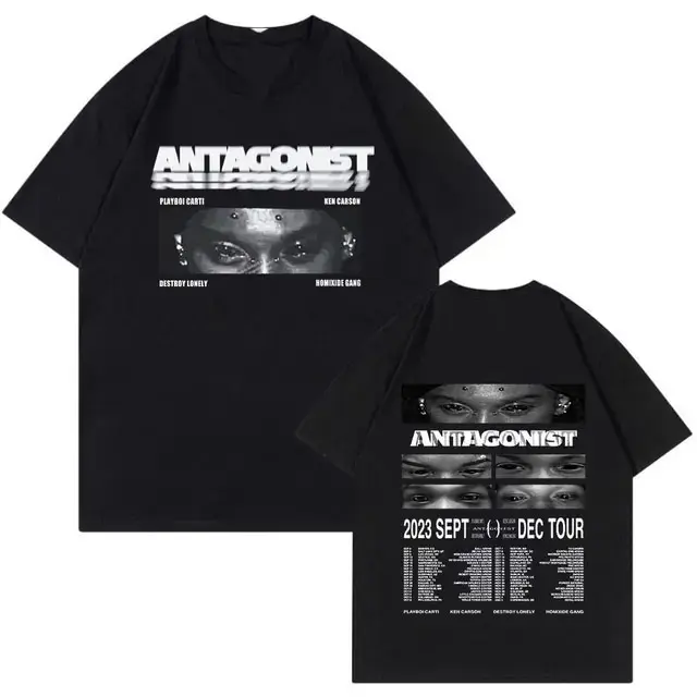 Rapper Playboi Carti Antagonist Tour T-shirt 2023 Concert Fans T Rapper Playboi Carti Antagonist Tour T-shirt 2023 Concert Fans T