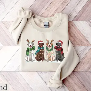 [Christmas Unisex Shirt] Labrador Retriever Christmas Sweatshirt, Dog Christmas Shirt, Labrador Mom Tshirt, Gift for Dog Lover, Holiday Sweater, New Year Shirt, Xmas, Gift for Friends and Women - TShirt, Sweatshirt, Hoodie For Women And Men