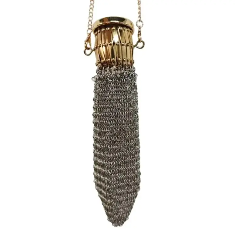 Retro English Gate-Top Stainless Steel Coin Holder - Handcrafted Vintage Metal Mesh Pocket Wallet, Durable Flapper Style Small Jewelry & Change Storage Purse for Daily Carry, Outdoor Travel & Unique Collectible Antique Style Gift Box Set for Collectors