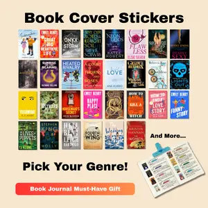 Blind Date with 72 Mini Book Cover Stickers Sheet Pre-Cut Spicy Dark Romance Romantasy Goodreads Award Edition Perfect Book Journal Gift For BookTok Lover Reading Tracker Matte Bookish Fantasy