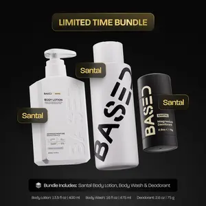 BASED Santal Bodycare Essentials | Bodywash, Body Lotion & Deodorant | Cleanse, Hydrate, Protect | Premium, Non-Toxic BASED Santal Bodycare Essentials | Bodywash, Body Lotion & Deodorant | Cleanse, Hydrate, Protect | Premium, Non-Toxic