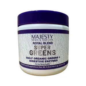 Majesty Royal Blend Super Greens - 5.8oz Natural Dietary Supplement | Fiber, Vitamins, & Superfoods Fitness Edible