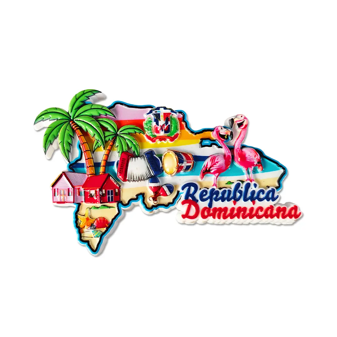 Dominican Republic Fridge Magnet - Caribbean Travel Souvenir-Home Decor & Graduation Gift - Quirky Home Decor for Office Whiteboard, Kitchen Cabinet - Personalized Creative Home Decor Series