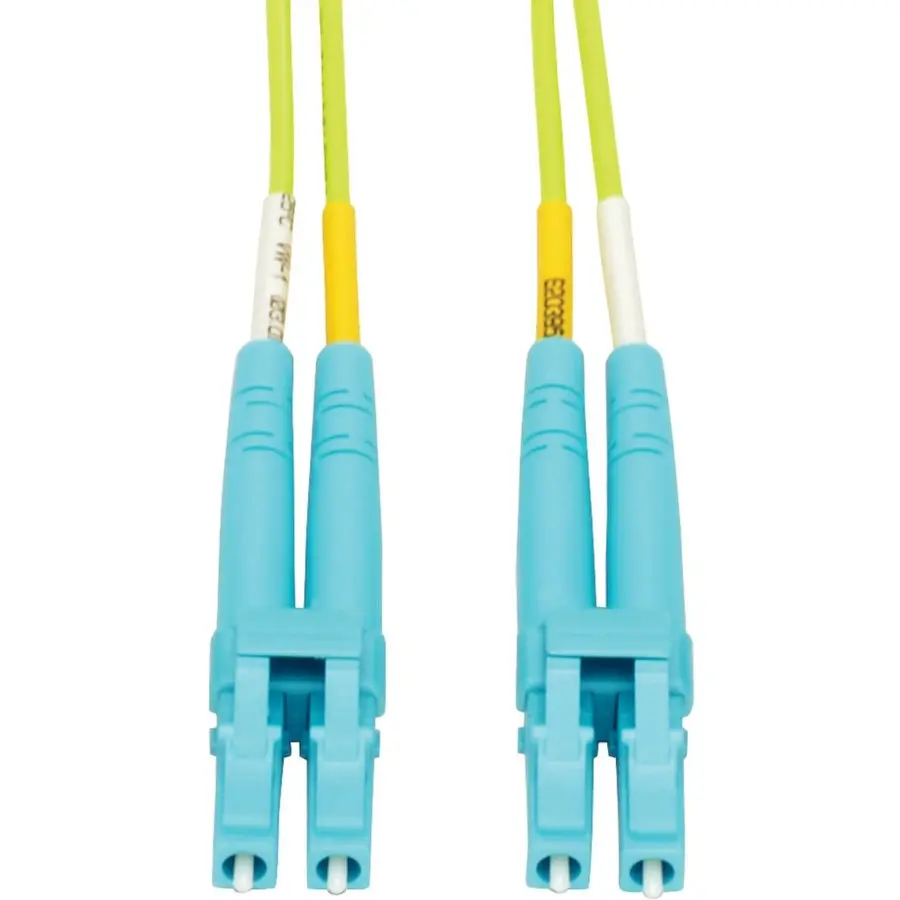 Tripp Lite 3m Duplex Multimode Fiber Patch Cable LC/LC 50/125 100Gb - Lime Green