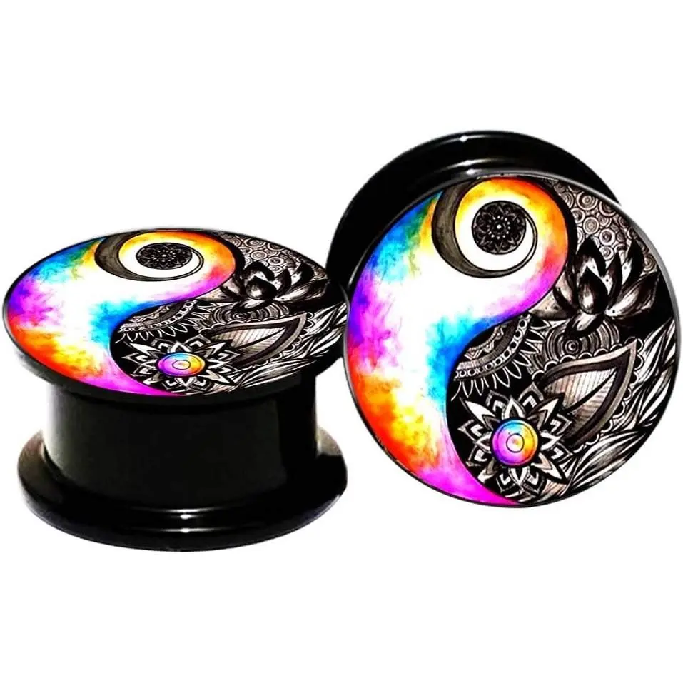 Ear Gauges Plugs and Tunnels Ear Stretcher Expander 6mm-25mm Double Flared Screw Plug Piecing Jewelry