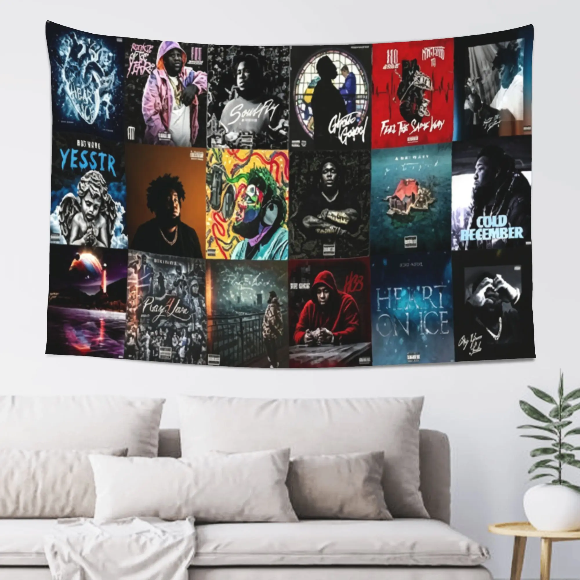 Rod Wave Album Artwork Durable Decorative Tapestry Flag Banner - 3x5ft Long-Lasting Fabric, Home Bedroom Wall Mural, College Indoor Home Decor Supplies, Tapestry Wall Mural