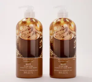 HomeWorx by Slatki + Co. S/2 34oz Body Wash - Hot Cocoa