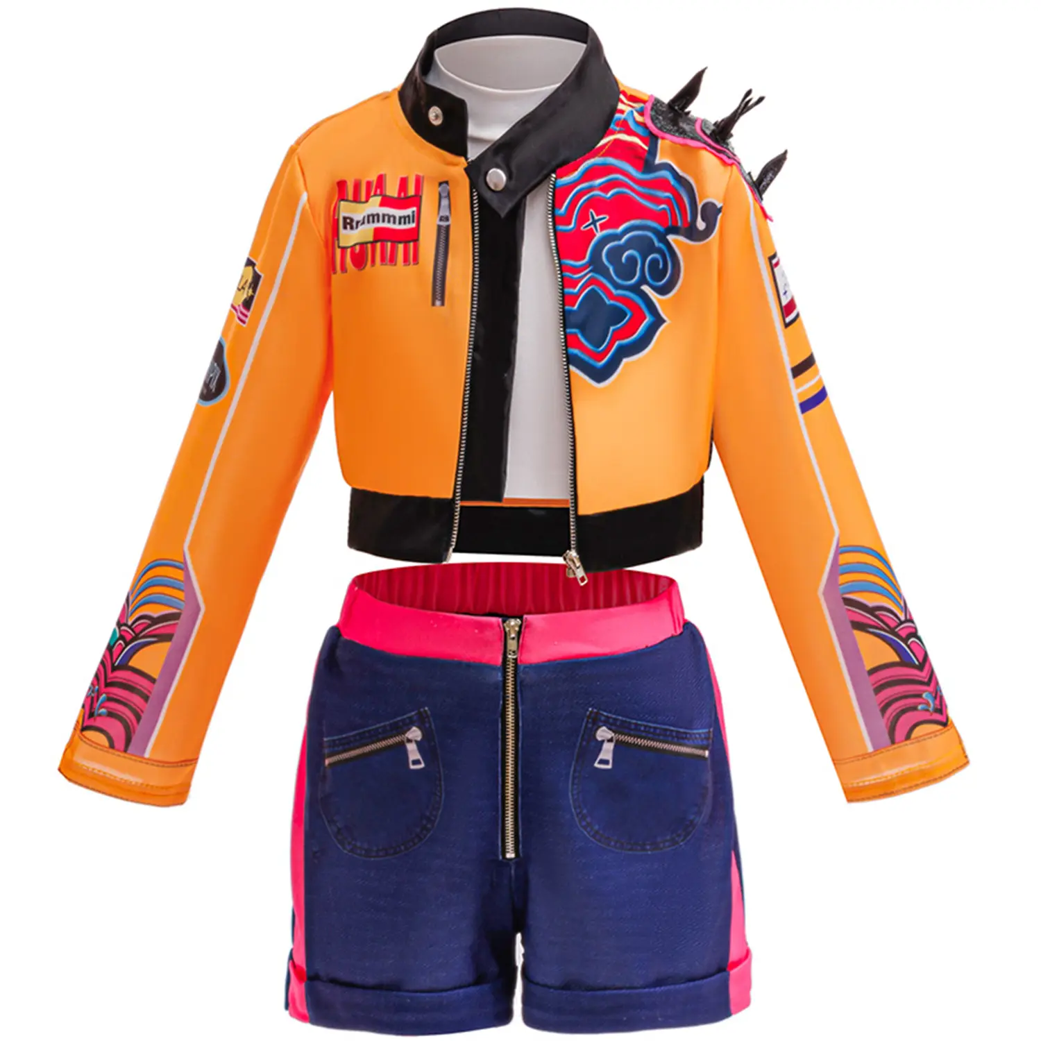 Girls Pop Singer Dress Up Costume Kids Halloween Cosplay Stage Role Play Outfit 3-12 Years