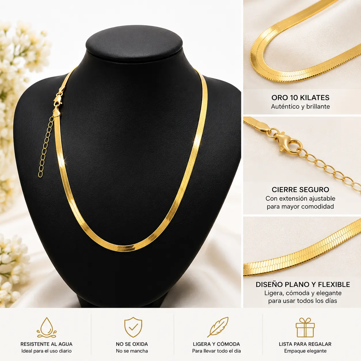 10k Gold Omega Chain 18´´  4mm