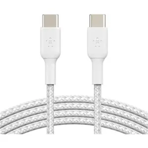 Belkin CAB004bt1MWH BOOSTCHARGE Braided USB-C to USB-C Cable - 3.28 ft. - White
