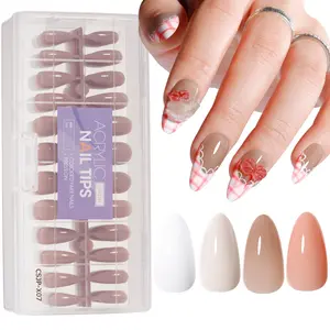 Gellen Pre-colored False Nail Tips - Press-On Nails Medium Full Cover Soft Gel Nail Tips  ( 450 pcs. 11 sizes, 4 Colors )