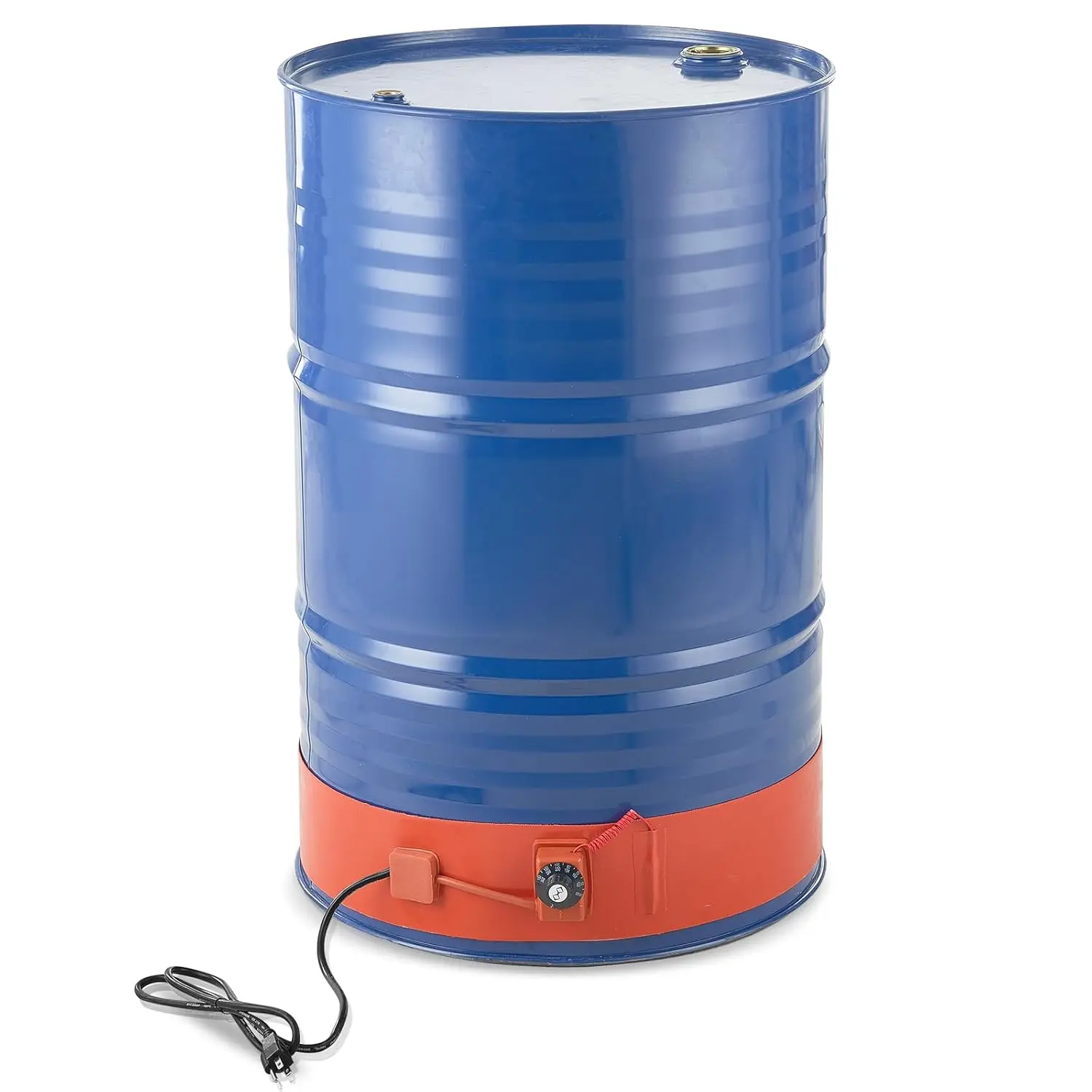 VEVOR Metal Drum Heater, 1200 Watt 5" Width, Pail Heating Band for 55 Gallon Barrel, 86-302 ℉   Adjustable Thermostat, High Efficiency Silicone Grease Keg Heater, Tested to UL 499 Standard, FCC Listed