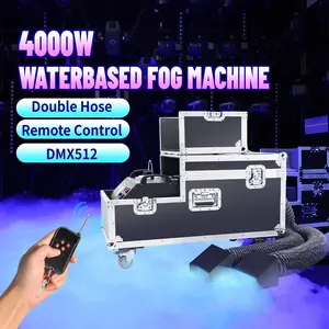 PAIDUN 4000W Double Heads Low Lying Fog Smoke Stage Effect Waterbase Machine Wedding Show Event Theater Performance