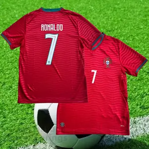 2026 Portugal National Team Home Red Black No. 7 Cristiano Ronaldo Short-Sleeved Football Shirt Jersey