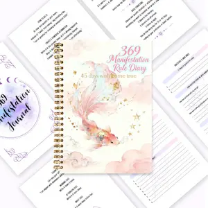 Spiritual Growth Plan Notebook, 369 Manifestation Law Notebook, Attraction Law Handbook for Achieving Desires, Gratitude Journal + High-Vibration Record, Daily Writing Practice 3/6/9 Times in the Morning, Strengthening Beliefs and Positive Frequencies, In