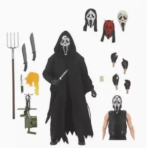 Anime Scream Ghostface Figure Neca Ghost Nun Action Figure Horror Toys Doll Halloween Party Christmas Gift for Friends 18cm