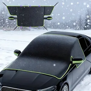 1pc All-Season Windshield Snow & Ice Shield with Magnetic Closure, Car accessories - Heavy-Duty Windproof & Anti-Freeze Design, Easy Installation, Compatible with Most Cars, Portable Windshield Cover For Snow, Ice, Wind & Extreme Weather