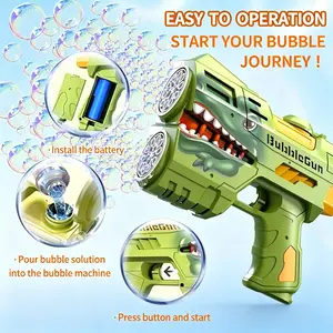 2 Pack Rechargeable Bubble Gun, LED Light Up Automatic Bubble Blaster with Graffiti Design, 2 Refill Solutions, Eco-Friendly ABS Material, Bubble Maker Toy for Kids Toddlers Ages 4-10