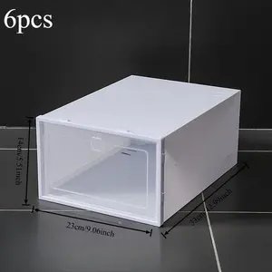 New large men's and women's shoe boxes, shoe boxes, free combination, home daily use, men's and women's shoe storage boxes, dust-proof plastic shoe boxes