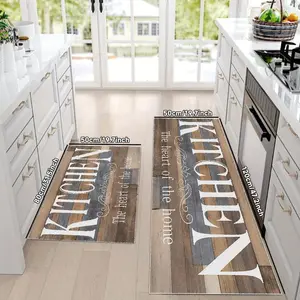 Non-Slip Kitchen Mat, Rectangular Home Decor Rug, Farmhouse Kitchen Rug, Soft Washable Carpet Set, Ideal for Kitchen Living Room Bedroom Safety Comfort