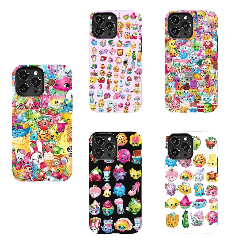 Shopkins Sweet Candy Smartphone Casing - Handheld Cellphone Case for iPhone 11-17 Pro Max/Plus, Samsung Galaxy S23-25 Devices