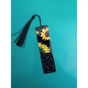 Sunflowers with black glitter Bookmarks R2S