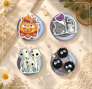 Totoro Phone Grip, Calcifer Kodama Soot Sprite MagSafe Phone Holder, Anime Kindle Grip, Ghibli Inspired Gift