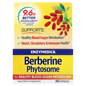 Enzymedica Berberine Phytosome, 60 Capsules (275 mg per Capsule)