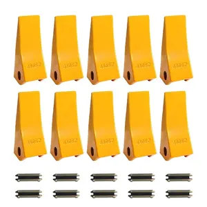 VEVOR Excavator Bucket Teeth with Pins, 4 Pack X156L Bucket Tooth Set for Smooth Efficient Excavation, Heavy Duty 5.3 in Long Digging Buckets Teeth Replacement for Skid Steer Mini ExcavatorVEVOR Super Brand Day