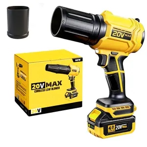 Brushless Cordless Leaf Blower For Dewalt 20V MAX Battery，4.0Ah 20V Electric Blower for Gardens Lawns Driveways Portable Power Station Home