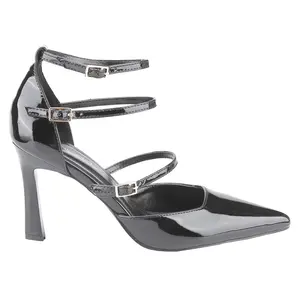 BELOVELY Women's High-Heeled Buckle Strappy Sandals with Pointed Toe and Stiletto Heels in Patent Leather - LACEY-32 - Footwear, Girl Girl Walking Shoes Summer Weight Comfort Tactical Kitchen Elegant Stylish Classic