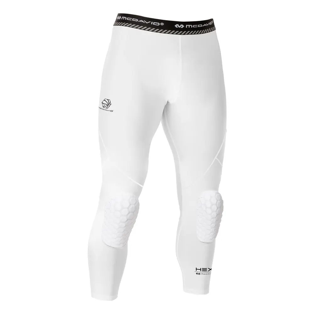MCDAVID HEX® Basketball Compression ¾ Tight with Knee Pads - Machine Washable, 9mm Technology, Premium Design, Enhanced Performance Features