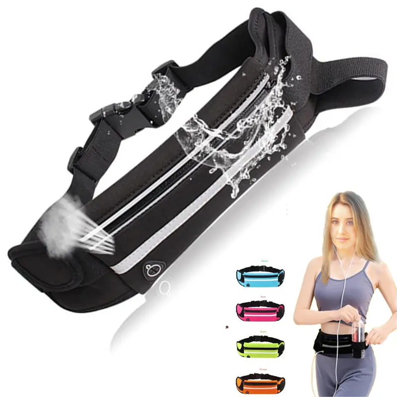 Multi-Purpose Waist Pack Running Pouch Belt Waist Pack Bag Adjustable Workout Fanny Pack ,Holder for Running Accessories for iPhoneXS Max,iPhone 8 Plus Fuel gels Fits Men and Women