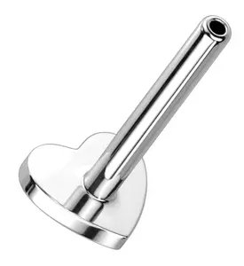 Titanium Threadless Heart Back Labret (Back Only)