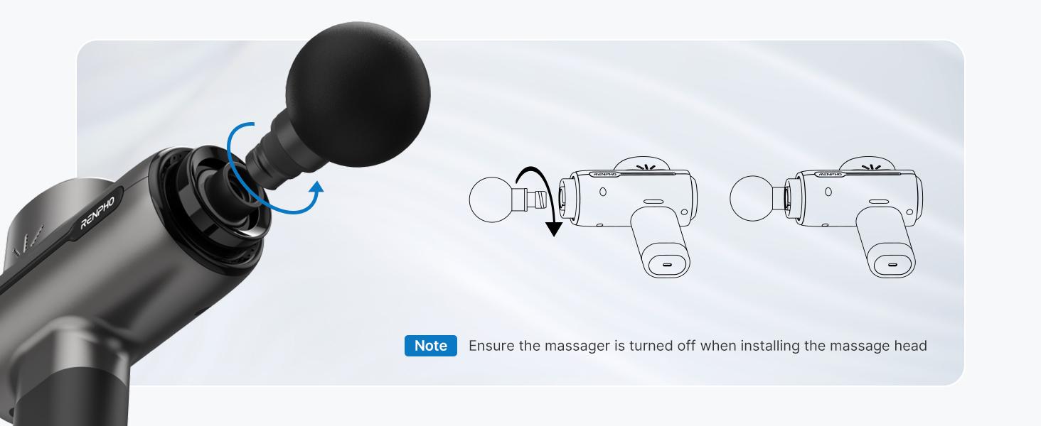 RENPHO Active+ Thermacool Massage Gun, Heat and Cold, App, Video Tutorials, Handheld Percussion Massager, Deep Tissue Muscle Relaxation, 5 Speeds, 5 Heads, Carry Case, For Starters and Fitness Lovers