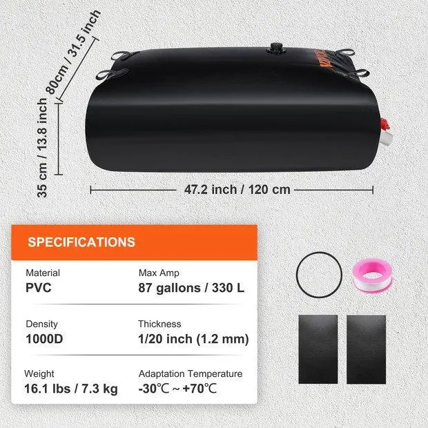 330 L / 87 Gallon - Black